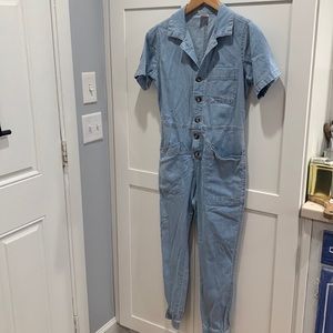 Super Cute Chore Denim Workwear Jumpsuit
